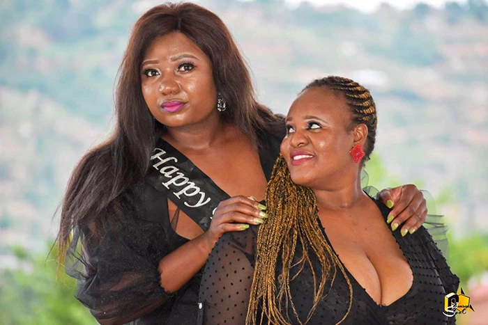 Birthday celebration outdoors group photoshoot smiling