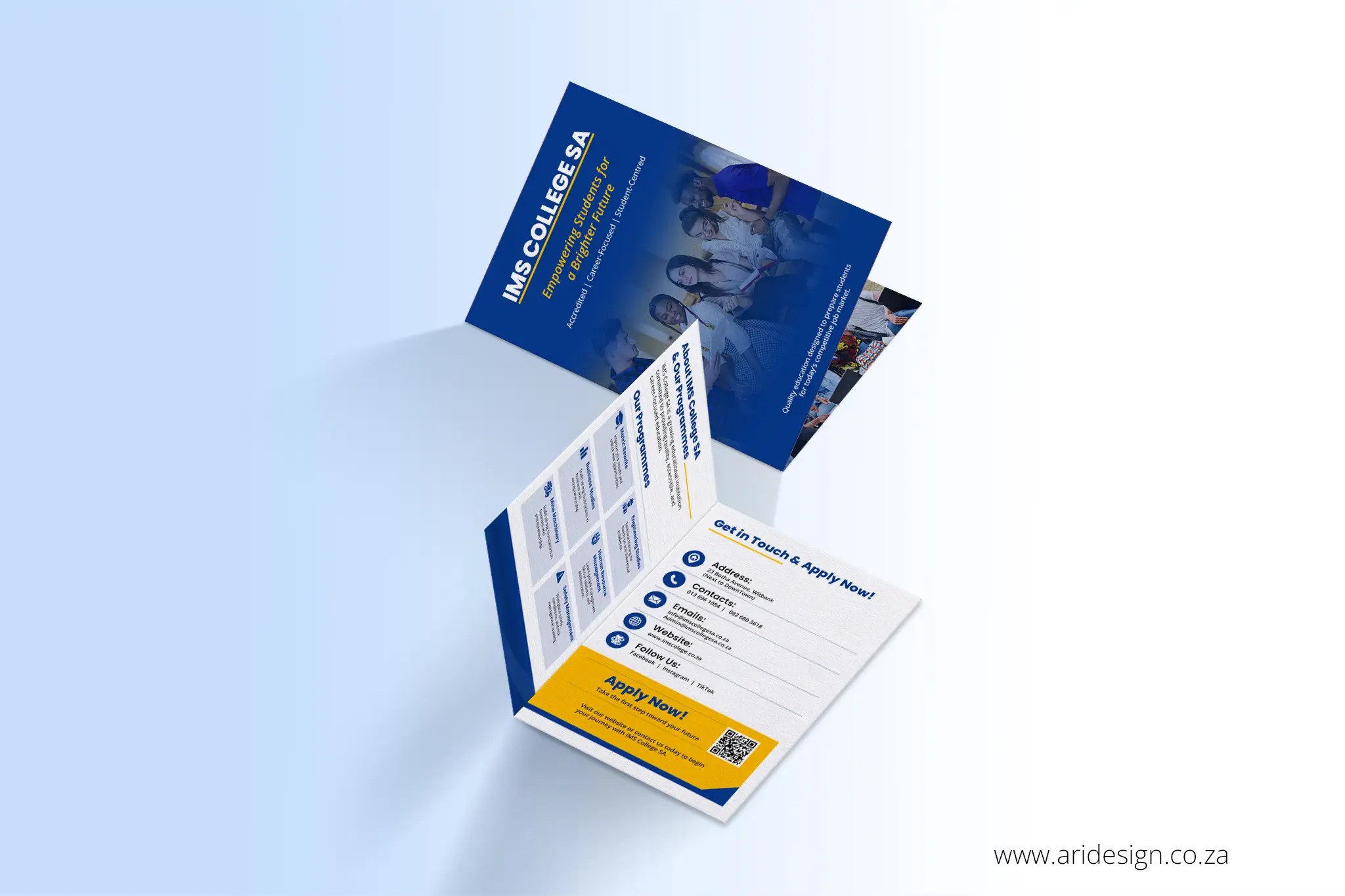 College prospectus design mockup